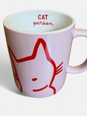 Room Essentials Pink Ceramic Cat Lover Mug